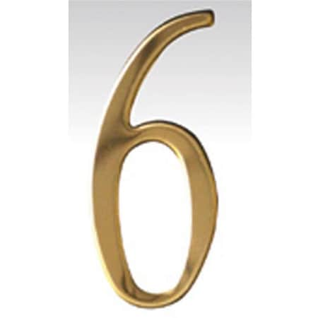 Brass Address Numbers Size - 3 Number - 6-Brass